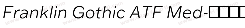 Franklin Gothic ATF Med字体转换